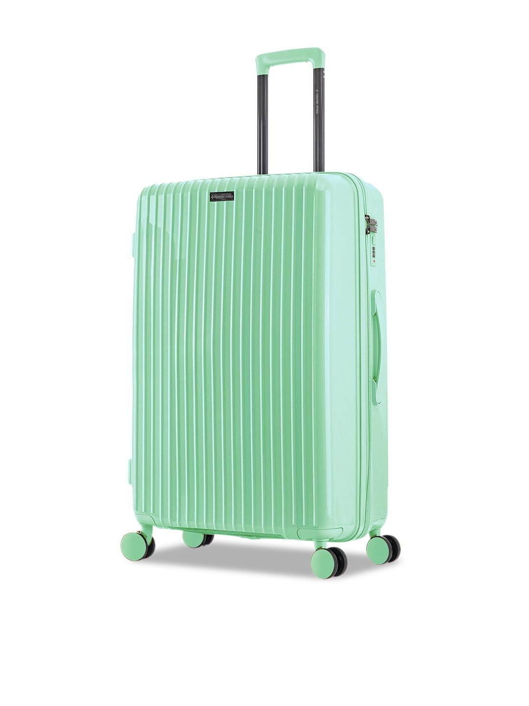 Nasher Miles Mint Green Textured Hard-Sided Large Trolley Bag Price in India