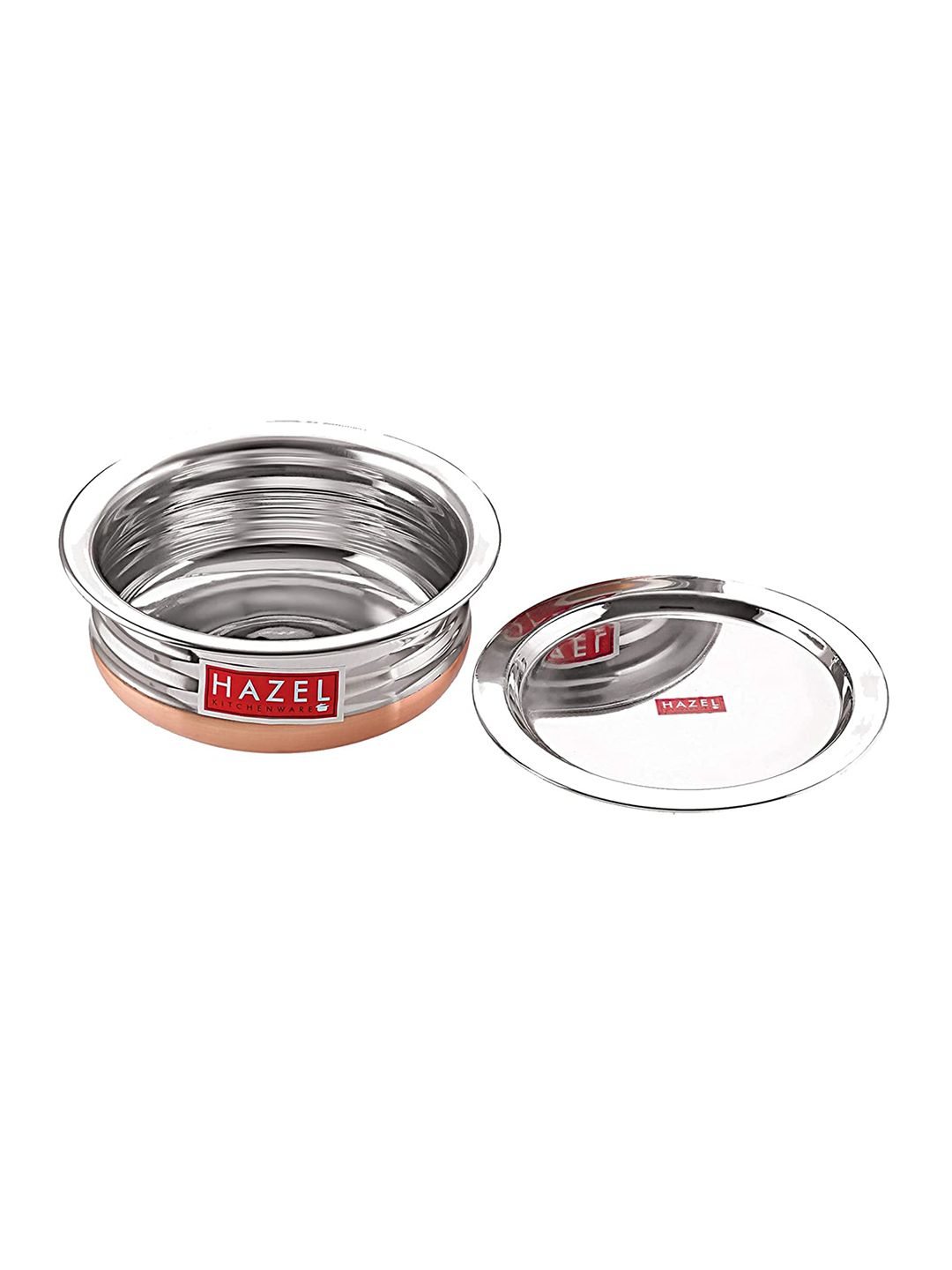 HAZEL Silver-Toned Stainless Steel Serving Tope Handi Price in India