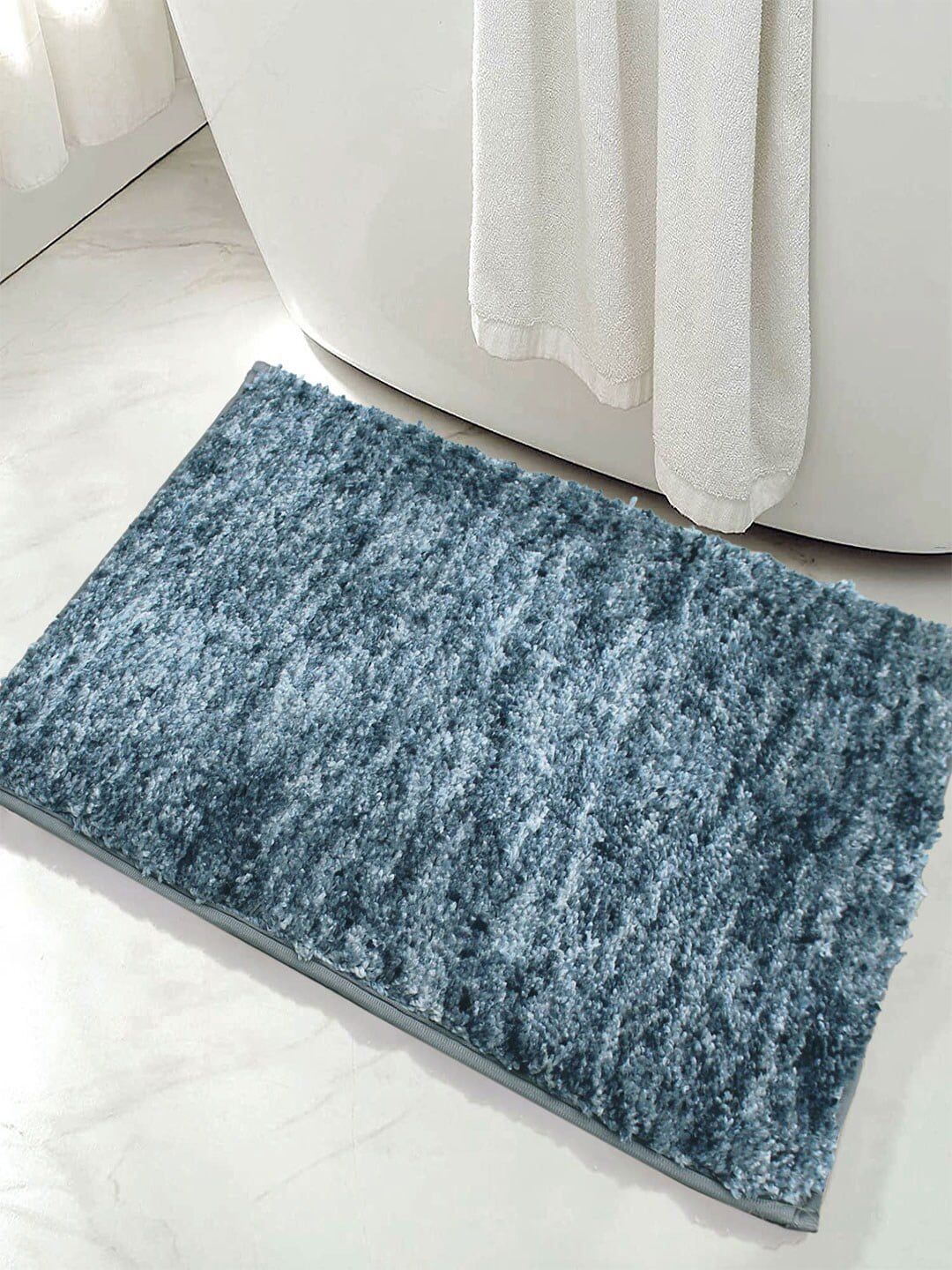 LUXEHOME INTERNATIONAL Grey Solid 1850 GSM Anti-Skid Bath Mats Price in India