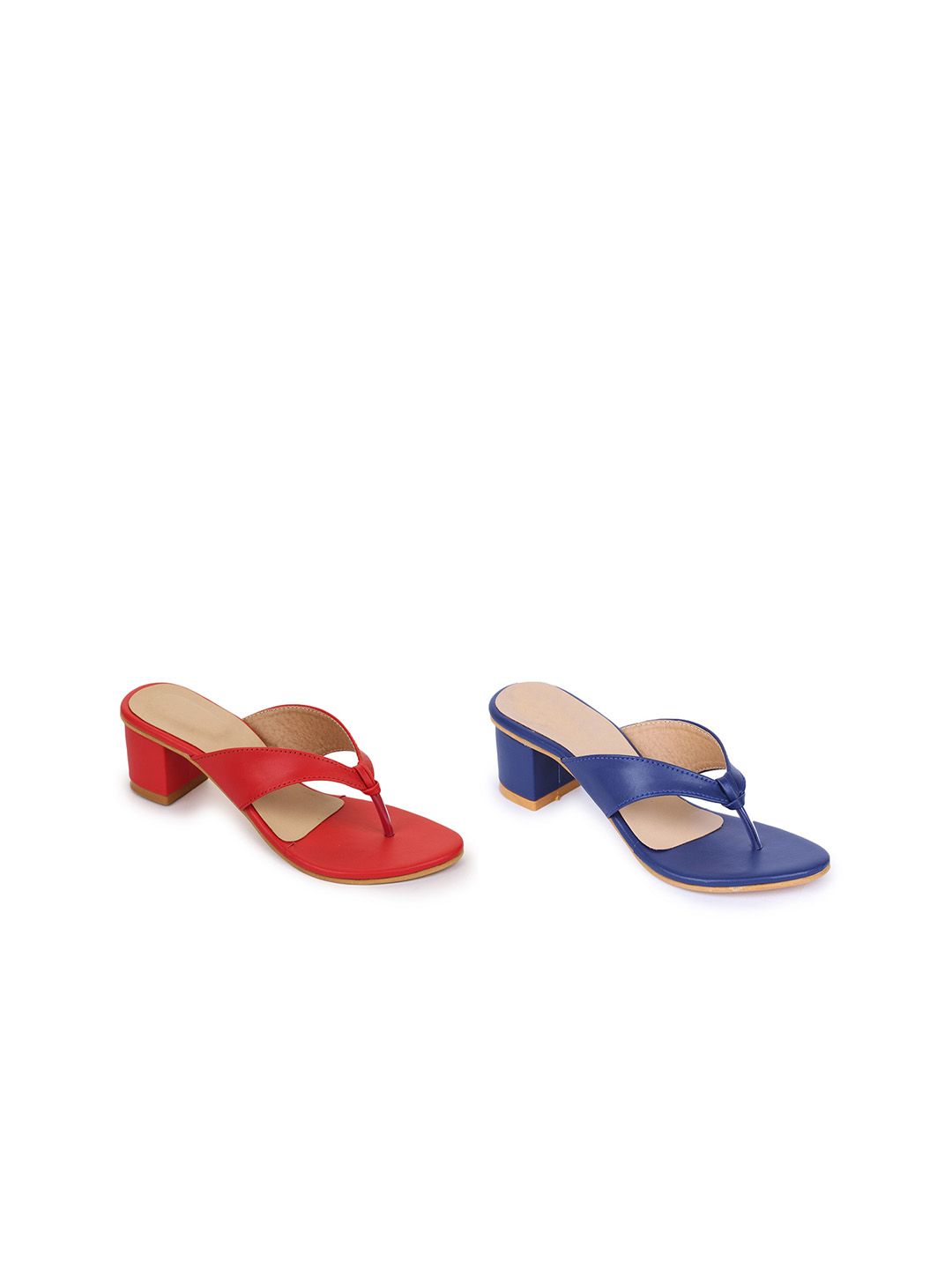 VAYONAA Multicoloured PU Block Sandals Price in India