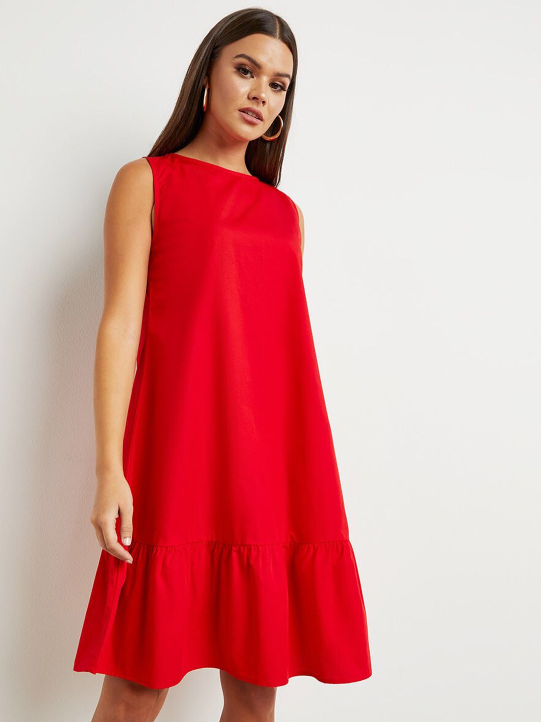 Styli Red A-Line Dress Price in India
