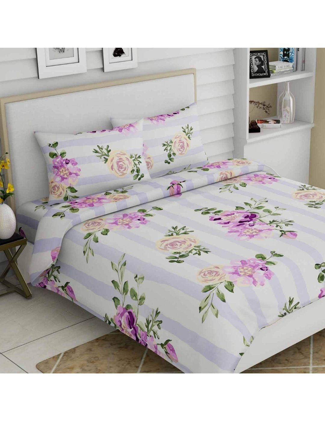 haus & kinder Unisex Purple Bedsheets Price in India
