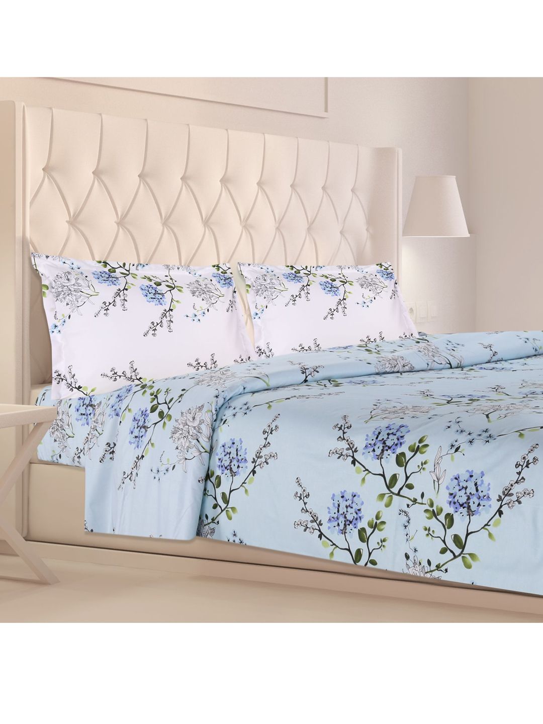 haus & kinder Unisex Blue Bedsheets Price in India