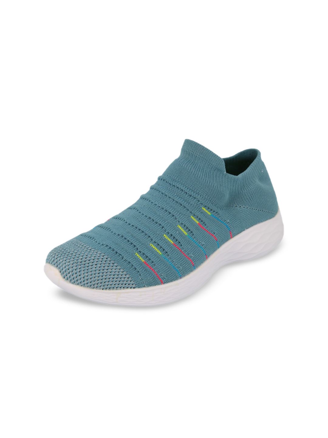 Sparx Women Blue Woven Design Slip-On Sneakers Price in India