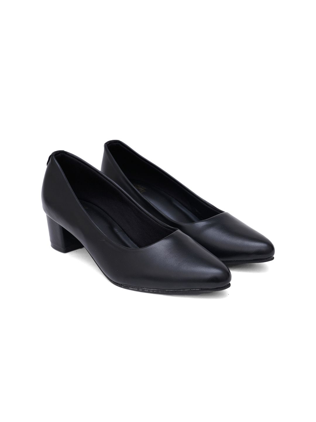 SHUZ TOUCH Black Block Pumps Price in India
