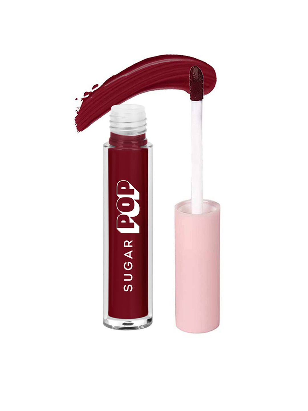 SUGAR POP Non-Drying Transfer Proof Matte Finish Liquid Lipstick 3.5 ml - Burgundy 01 Price in India