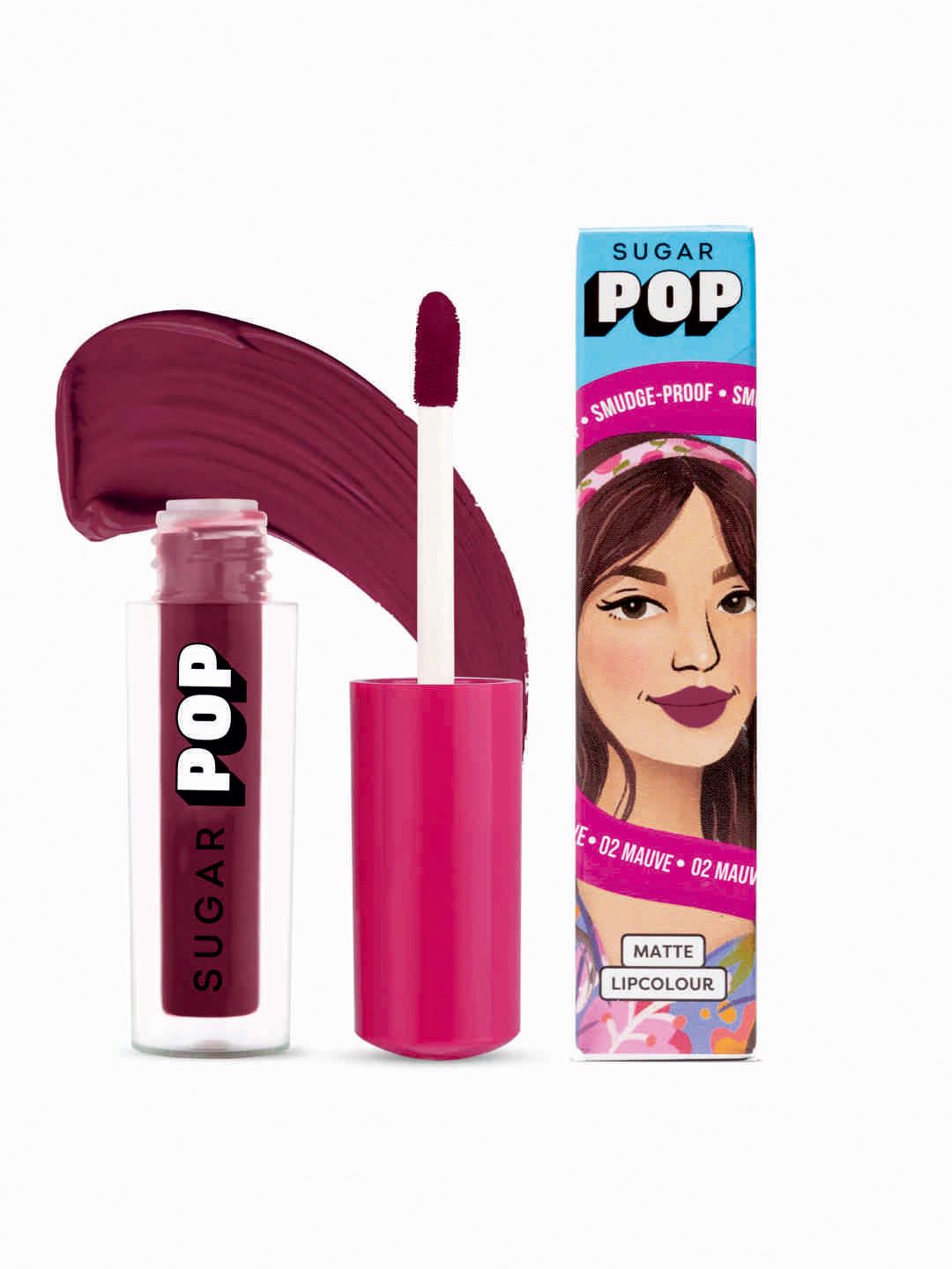 SUGAR POP 8 Hour Stay Non-Drying & Smudge Proof Matte Lipcolour 1.6 ml - Mauve 02