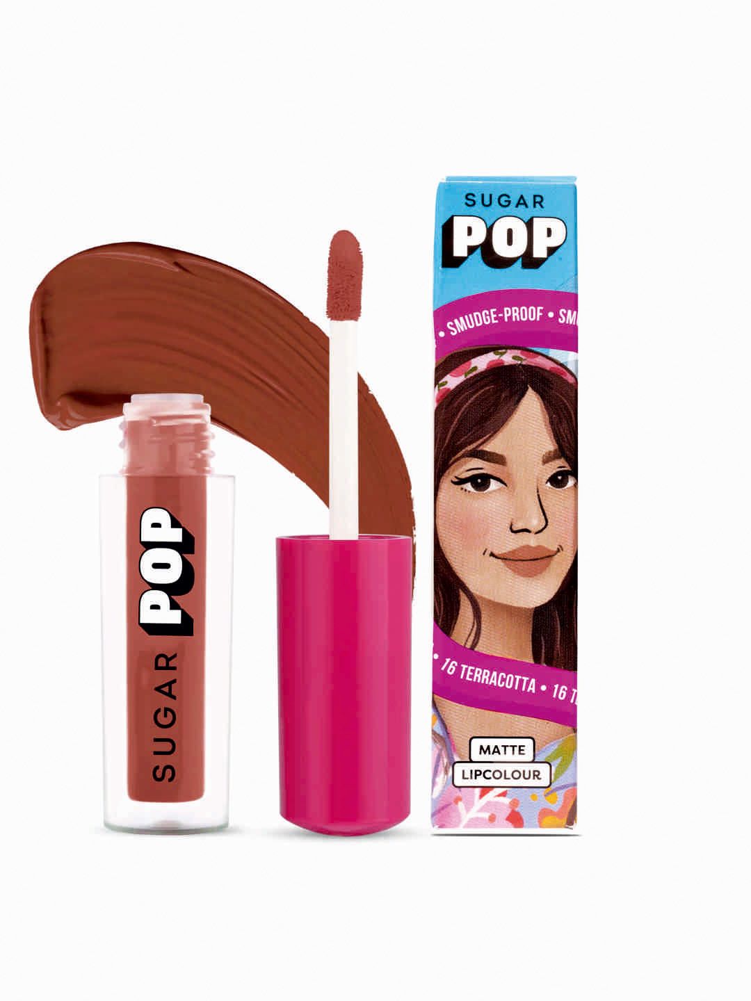 SUGAR POP Non-Drying Smudge Proof Matte Lipcolour 1.6 ml - Terracotta 16
