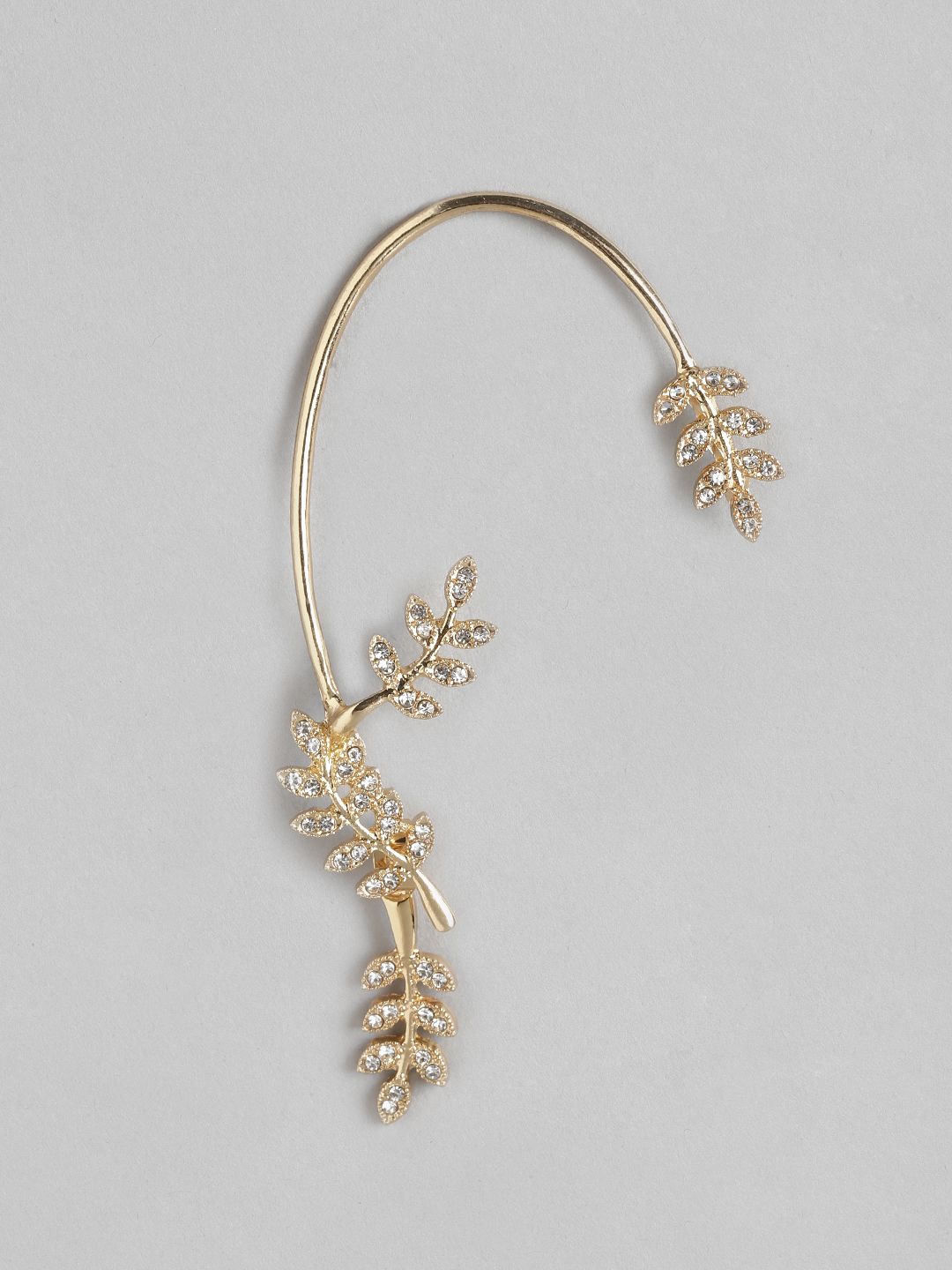 Carlton London Rose Gold Leaf Shaped Ear Cuff Earrings Price in India