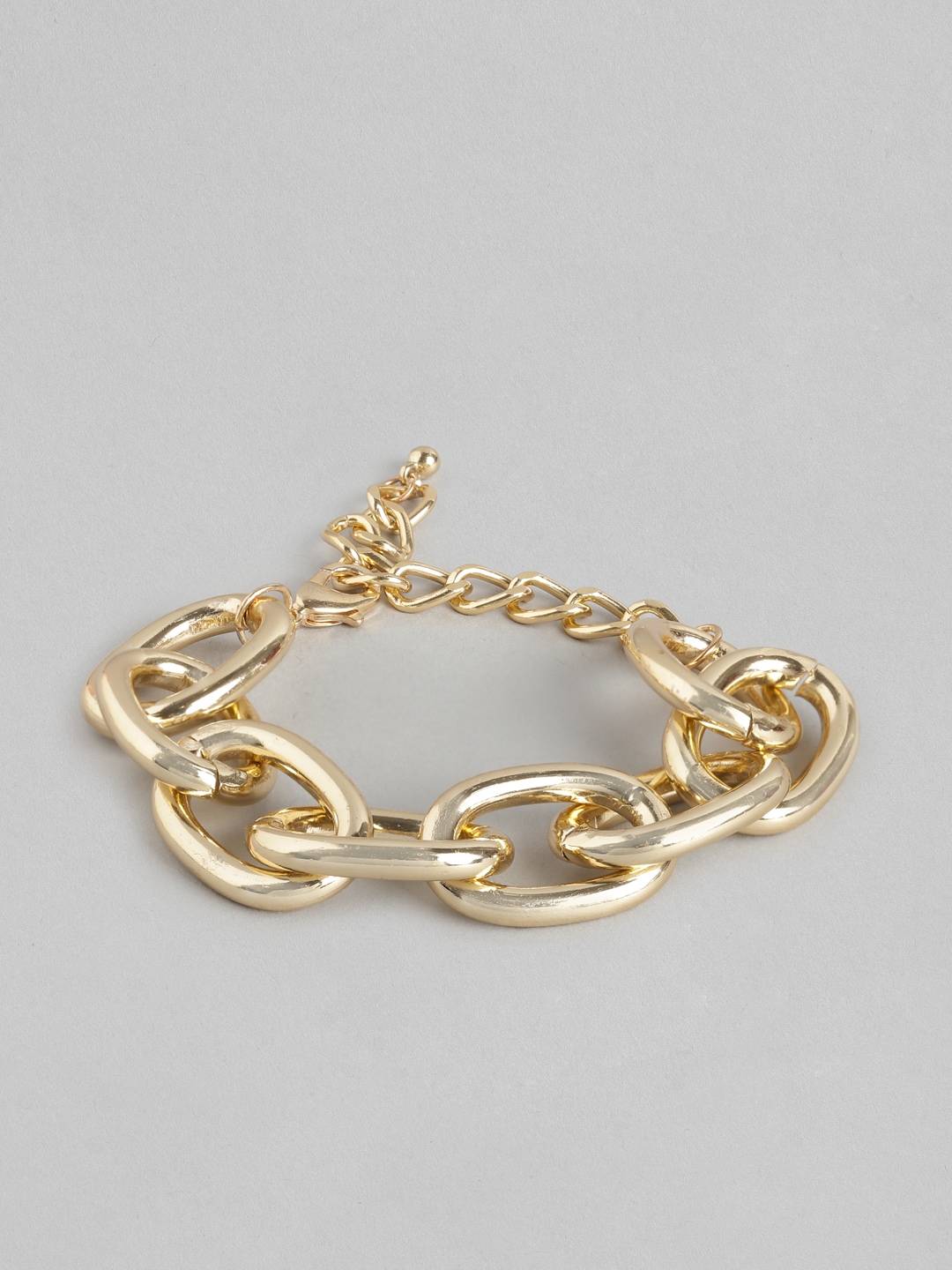 Carlton London Women Gold-Toned Rose Gold-Plated Link Bracelet Price in India