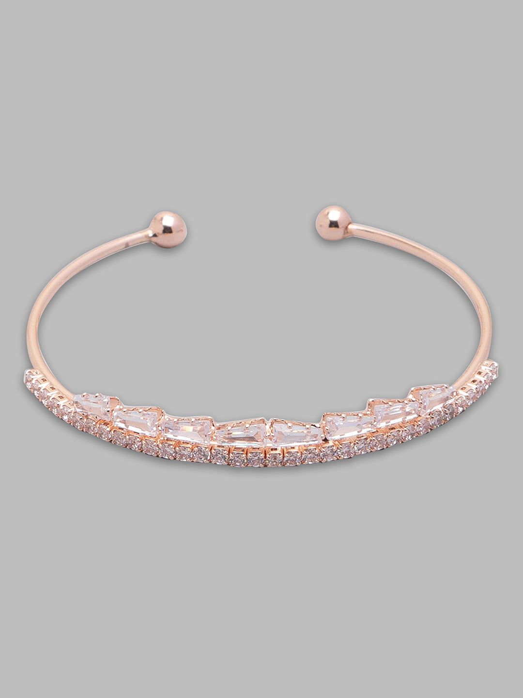 Globus Women Rose Gold Plated Cuff Bracelet Price in India