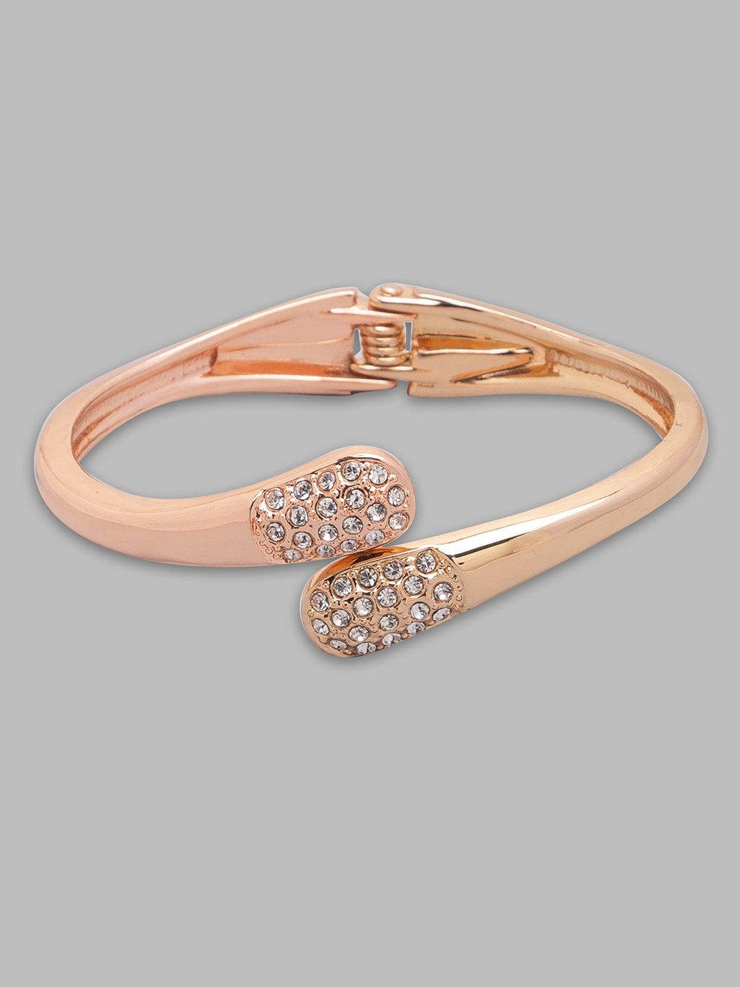 Globus Women Rose Gold-Plated White Cuff Bracelet Price in India
