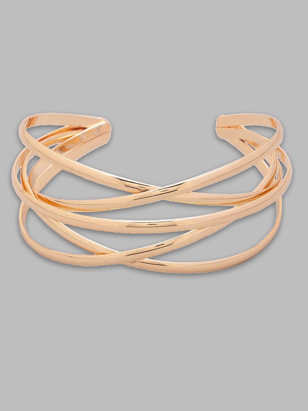 Globus Women Gold-Toned Gold-Plated Cuff Bracelet Price in India