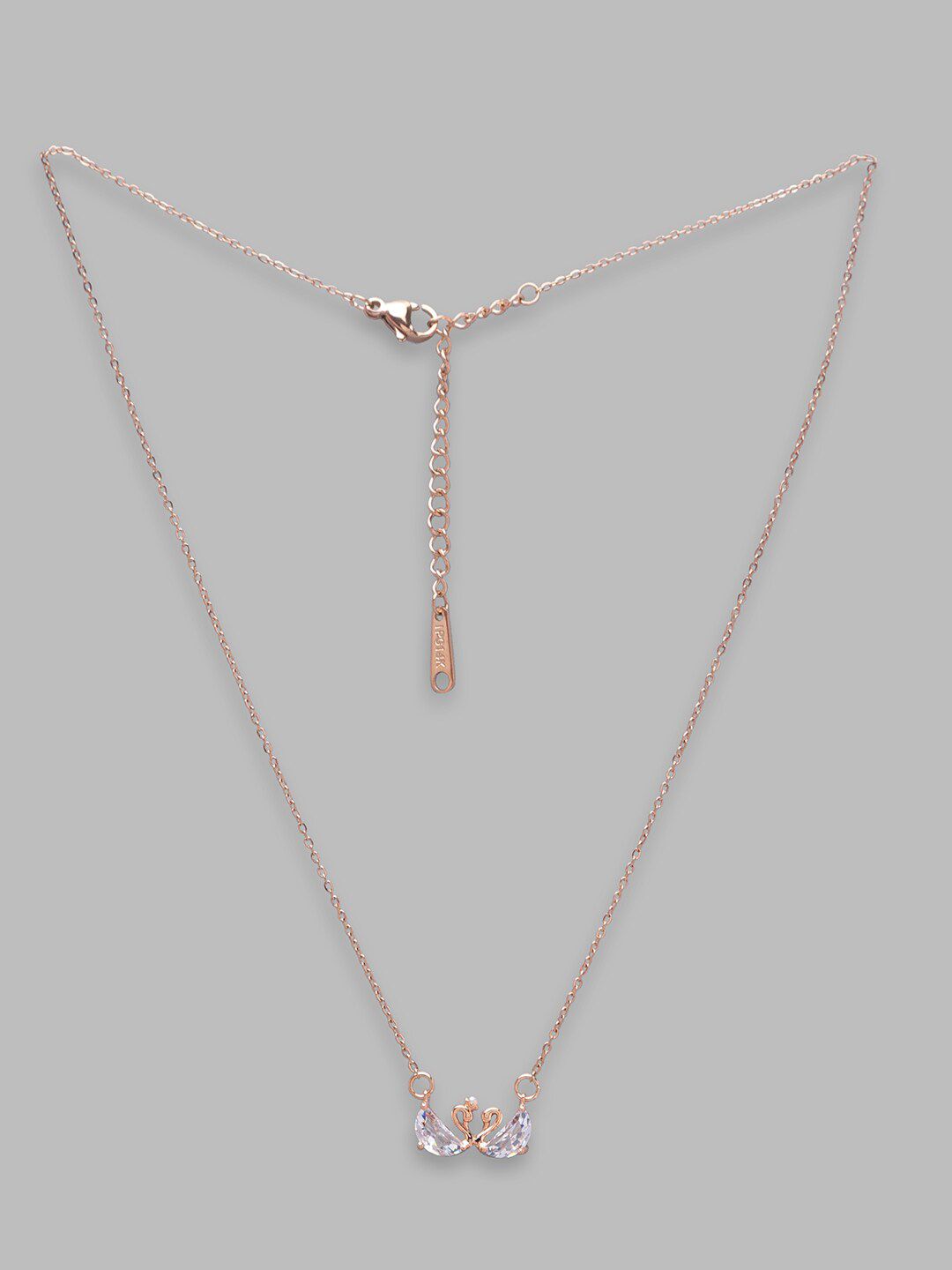 Globus Women White Rose Gold-Plated Minimal Chain Price in India