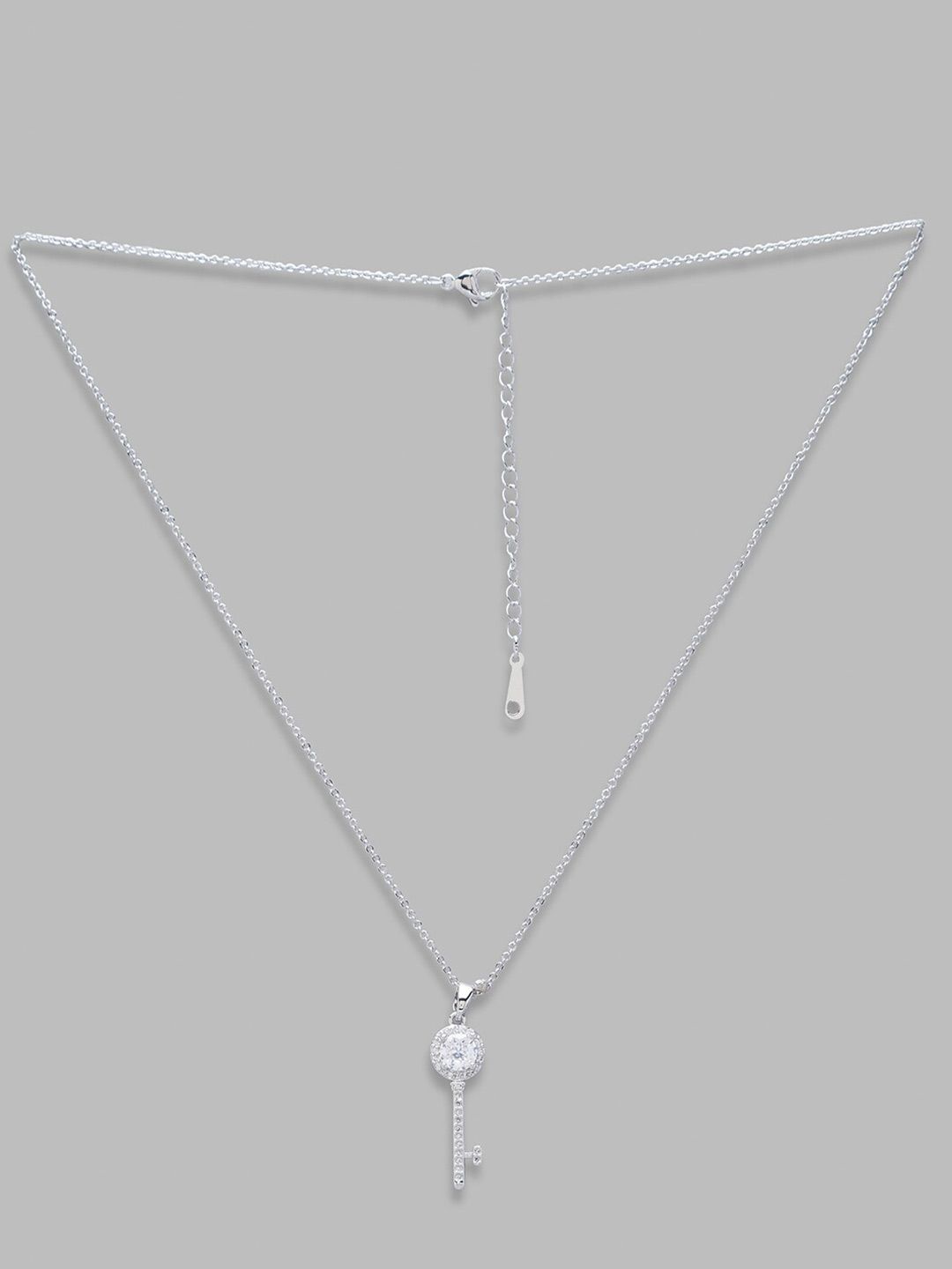 Globus Silver-Toned Silver-Plated Necklace Price in India