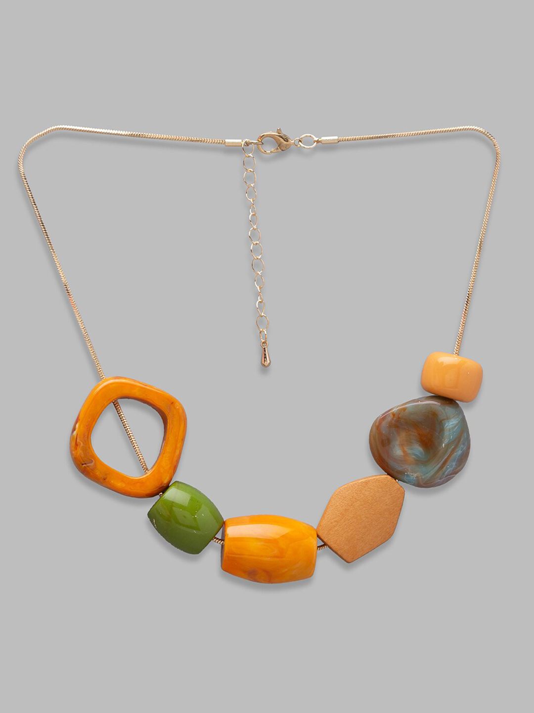 Globus Gold-Toned & Orange Gold-Plated Necklace Price in India