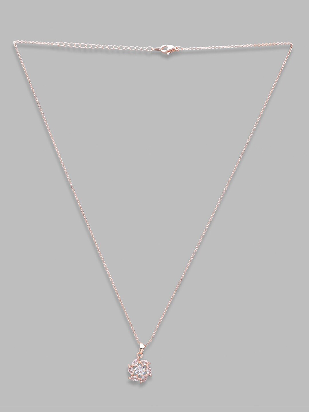 Globus Rose Gold & White Rose Gold-Plated Necklace Price in India