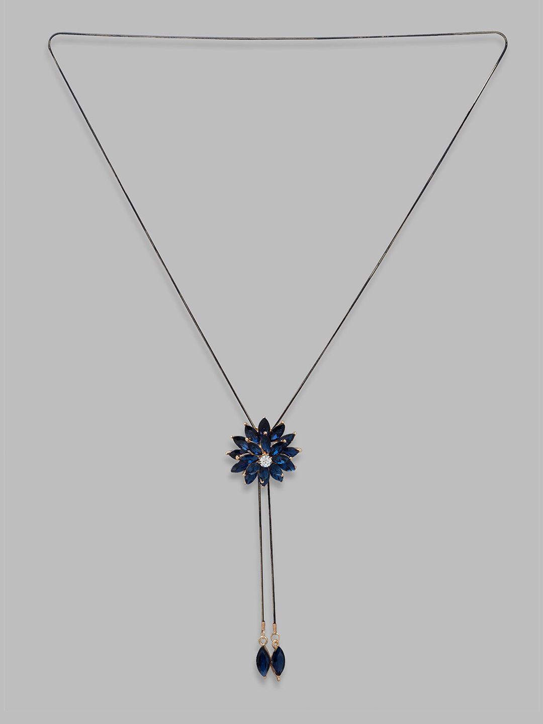 Globus Gold-Toned & Blue Gold-Plated Necklace Price in India