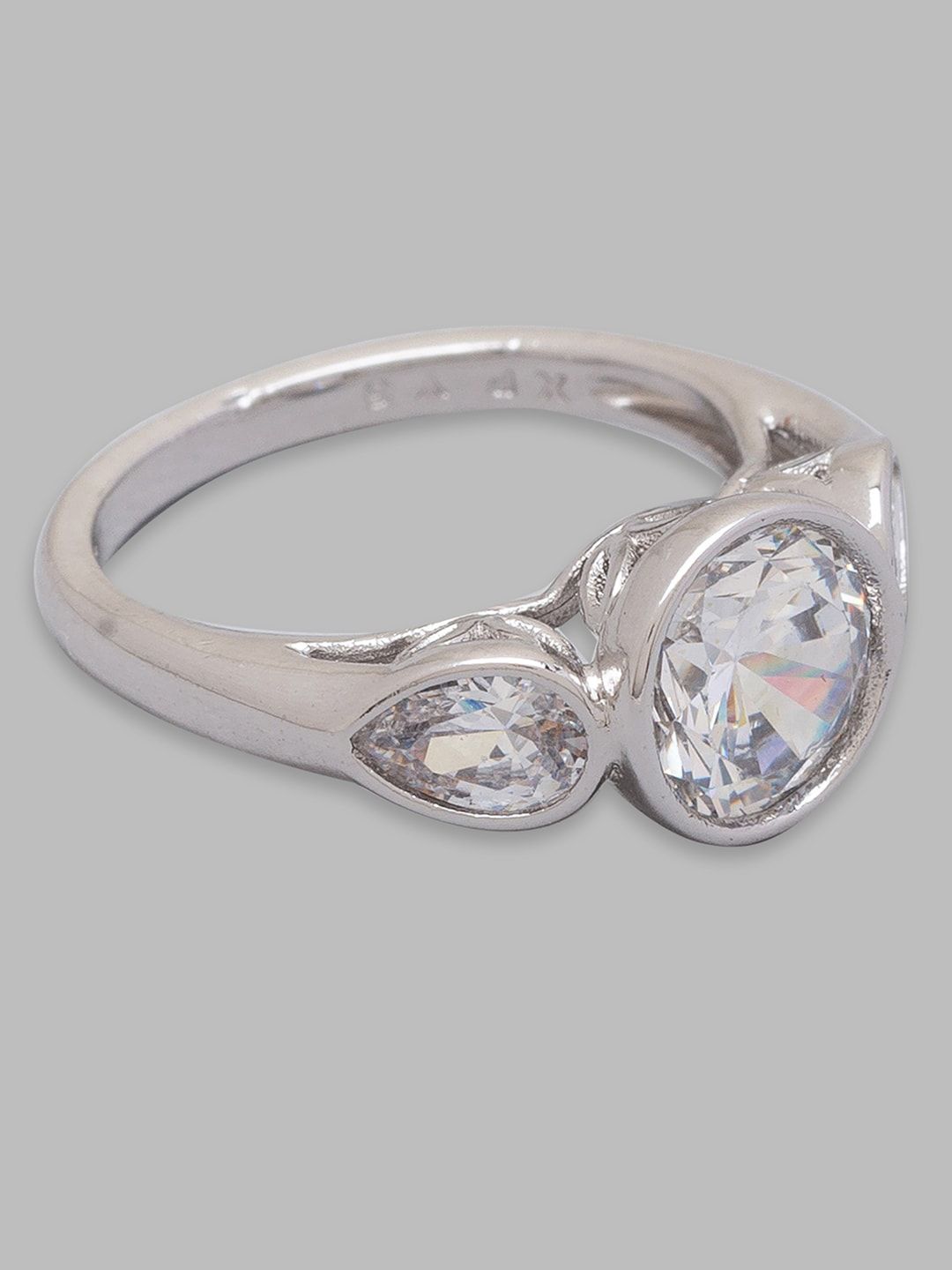 Globus Women Silver-Plated Finger Ring Price in India