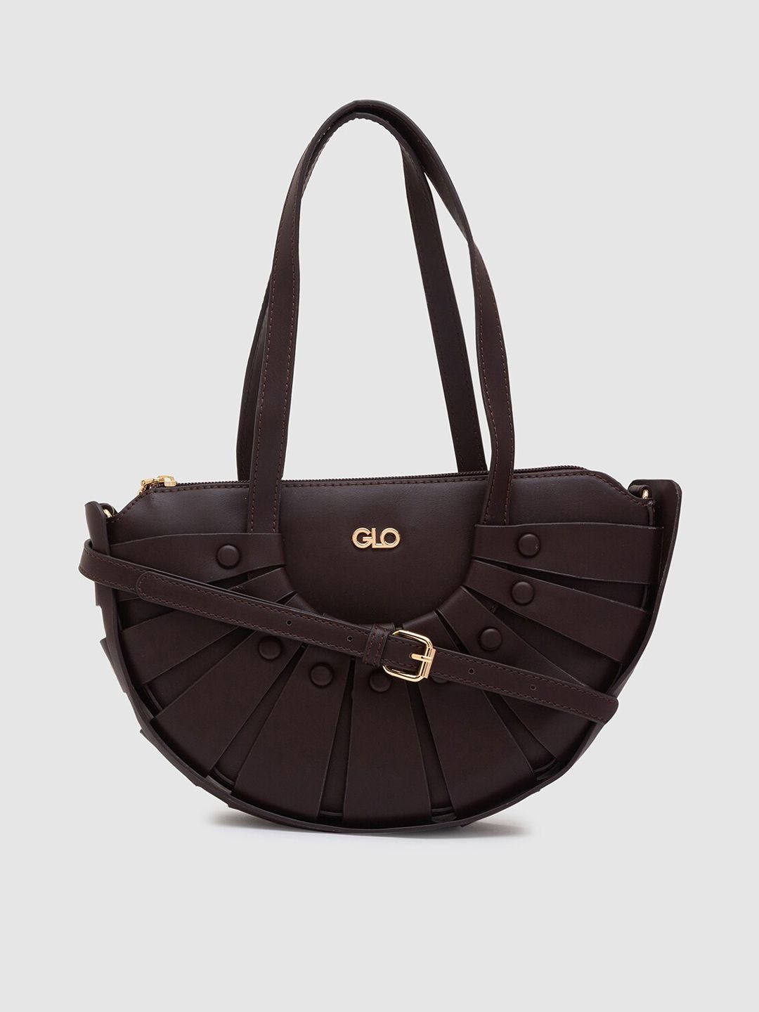 Globus Brown PU Half Moon Shoulder Bag Price in India