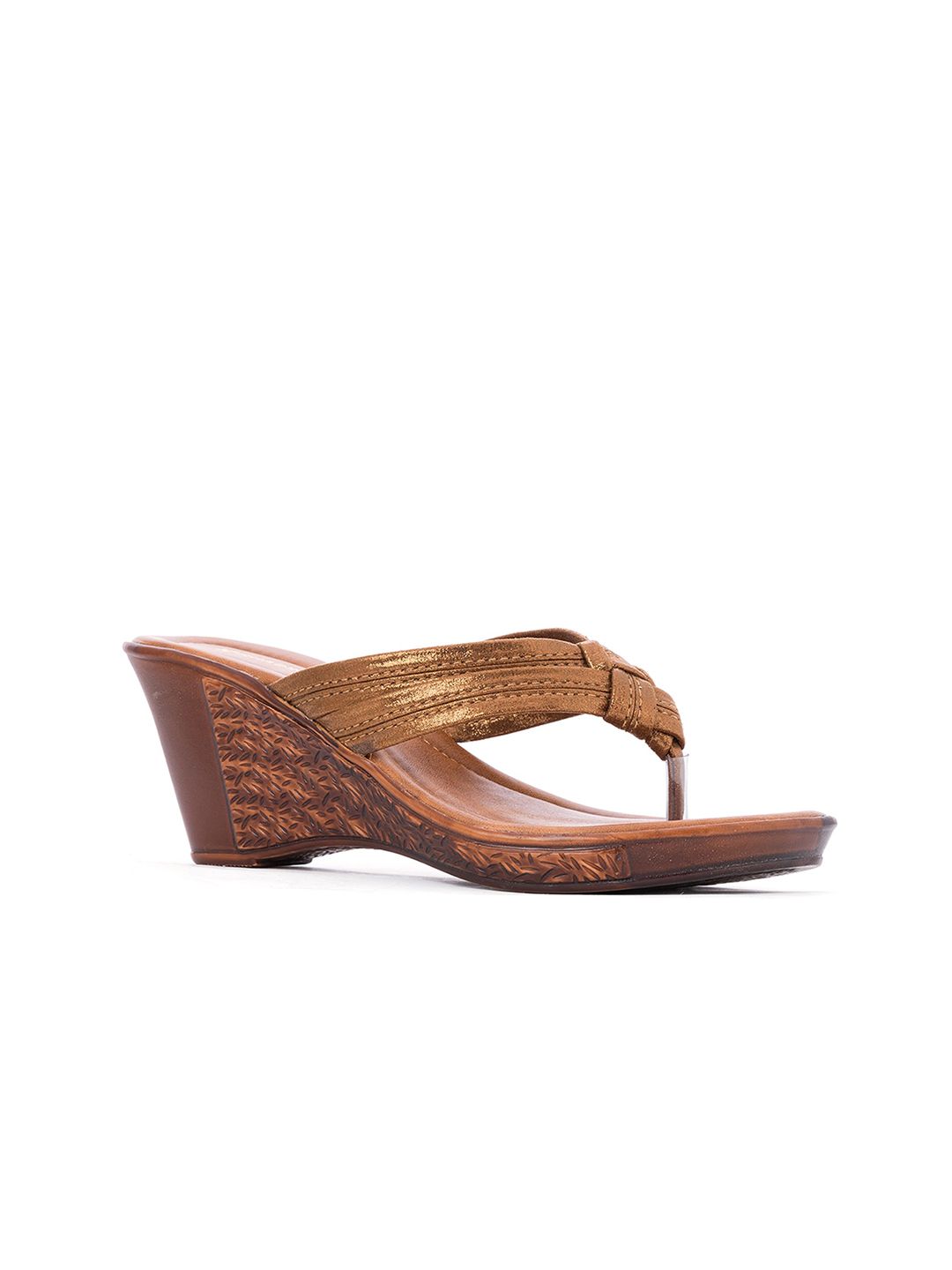 Khadims Brown Wedge Sandals Price in India