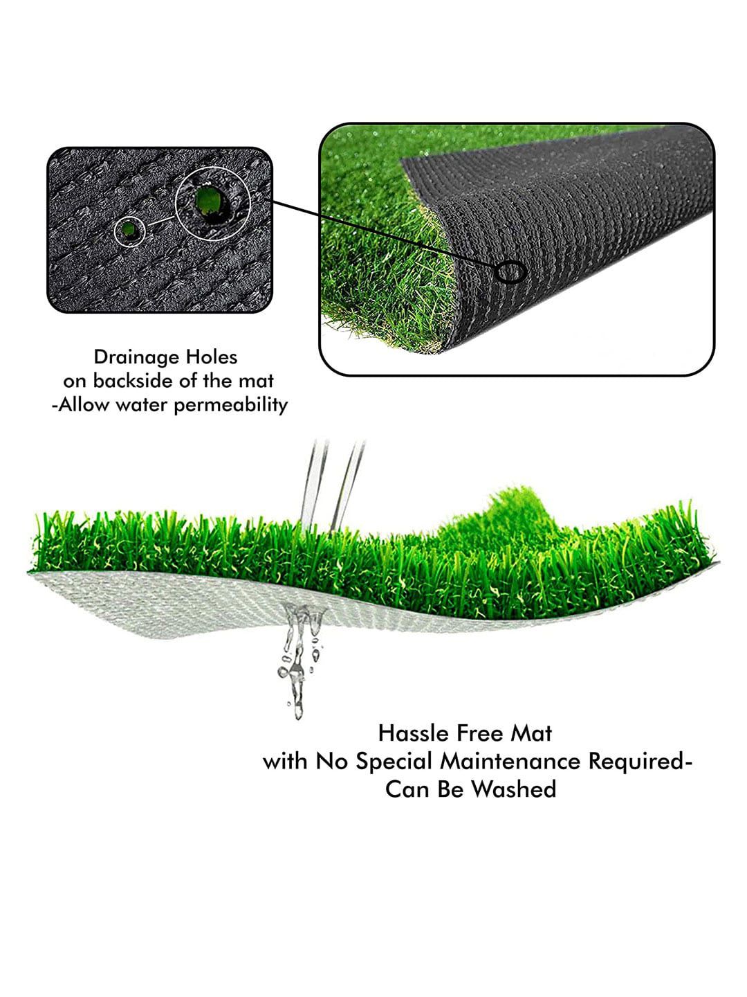 LUXEHOME INTERNATIONAL Green Solid Plastic Grass Floor Runners Price in India