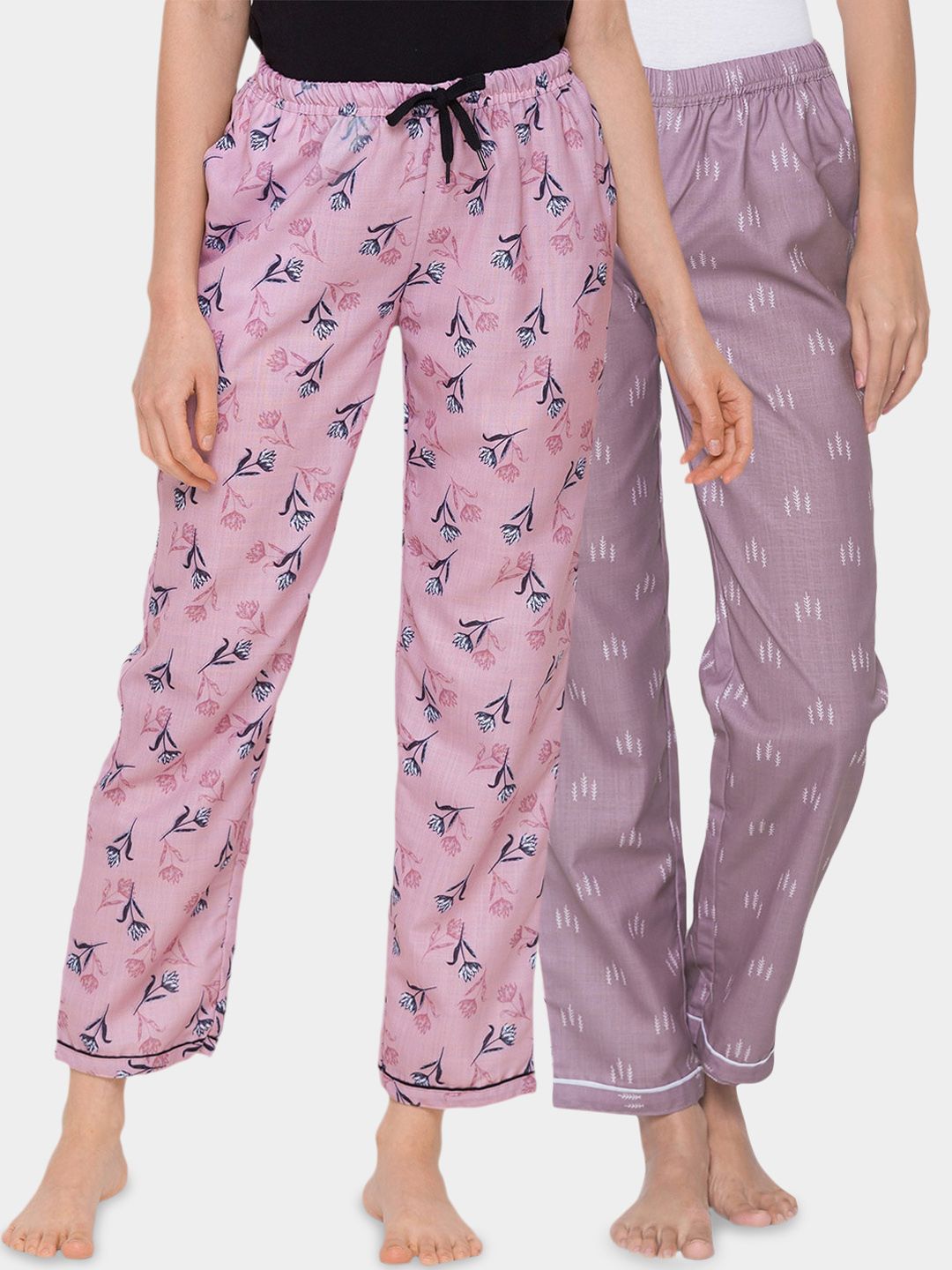 FashionRack Women Pack of 2 Printed Lounge Pants Price in India