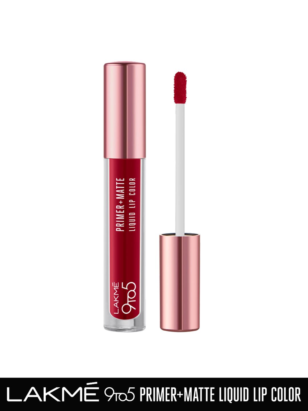 Lakme 9to5 Primer + Matte Liquid Lip Color 4.2 ml - Vivid Crimson MR3 Price in India