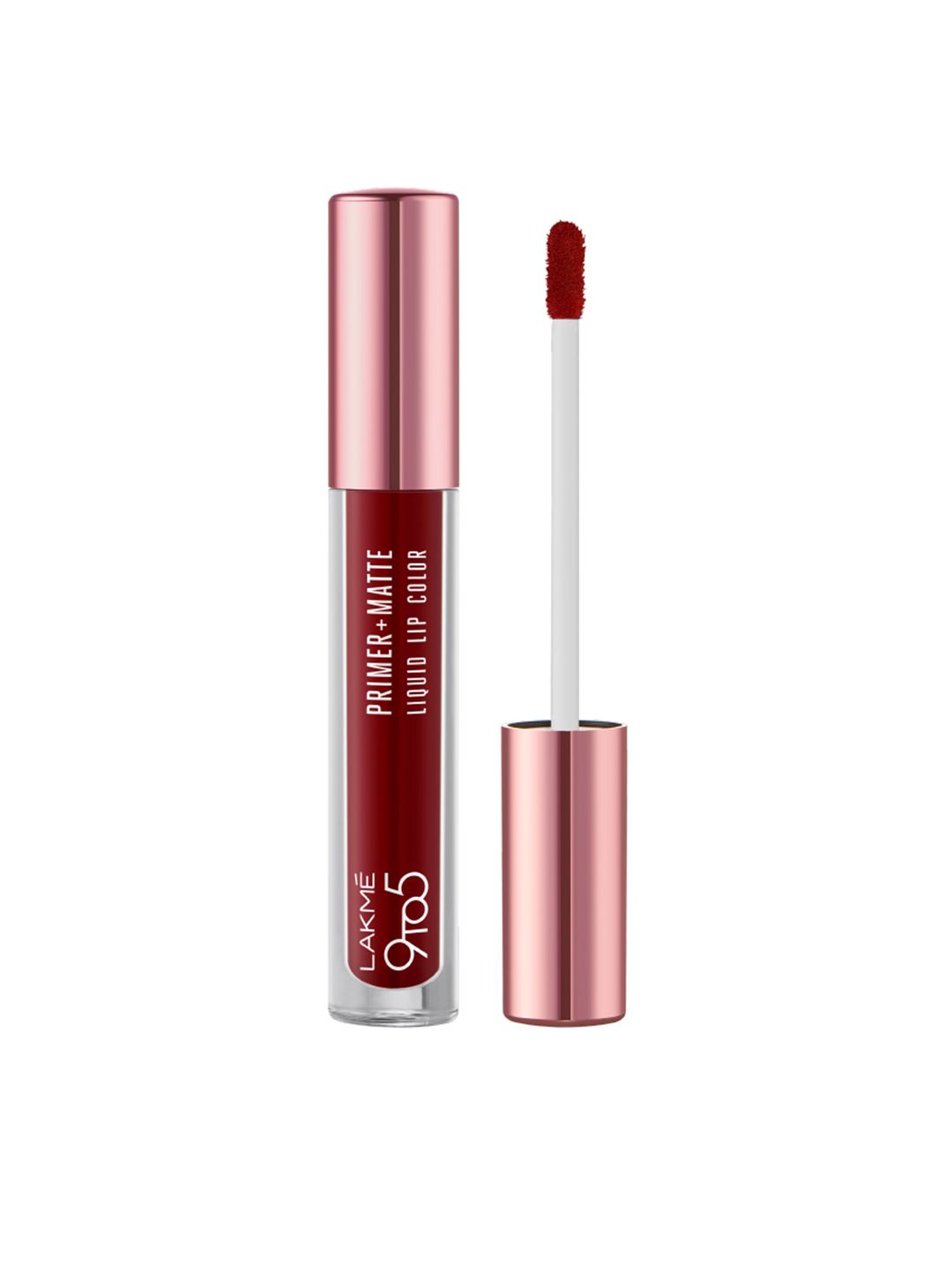 Lakme 9 to 5 Primer+Matte Liquid Lip Color with Vit- E and Argan Oil 4.2ml-Deep Maroon MR4 Price in India