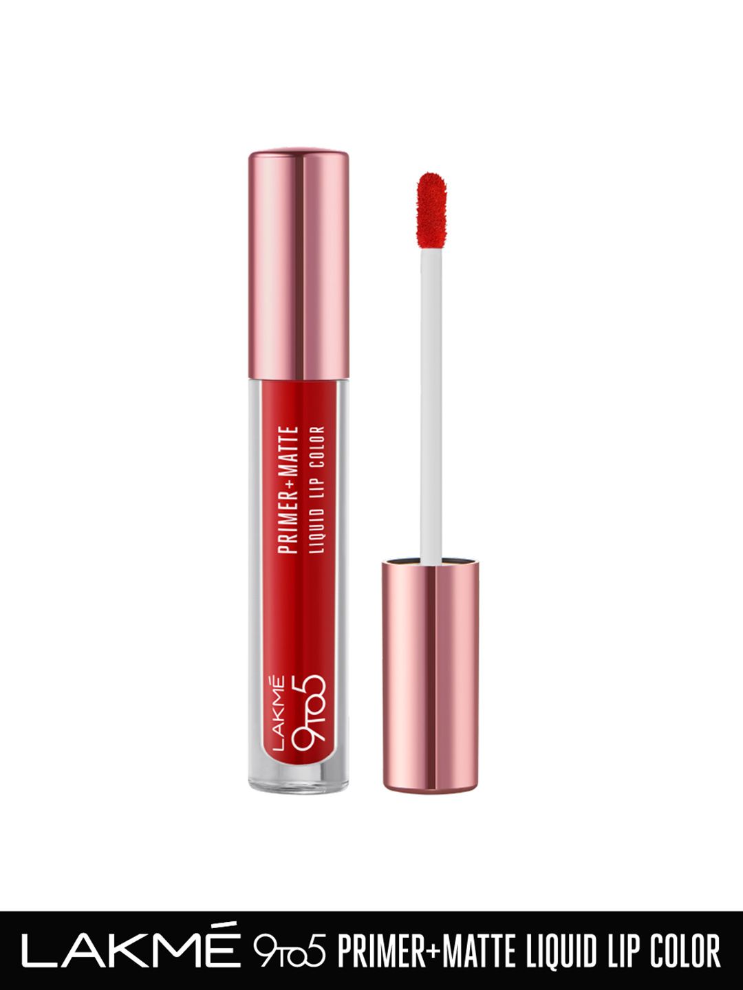 Lakme 9 to 5 Primer+Matte Liquid Lip Color with Vit-E and Argan Oil 4.2ml - Driven Red MR2 Price in India