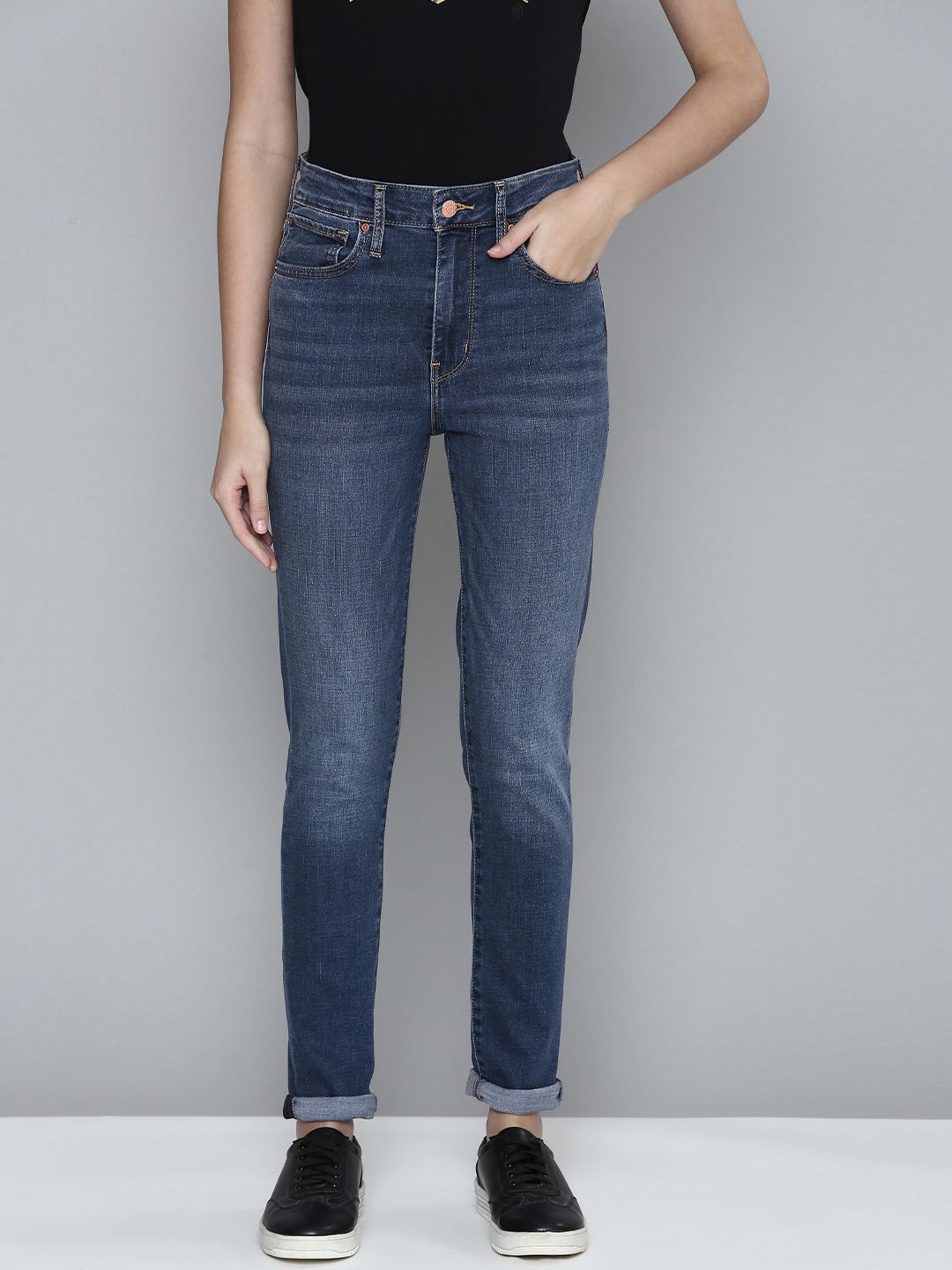 Levis Women Blue Skinny Fit High-Rise Light Fade Stretchable Casual Jeans