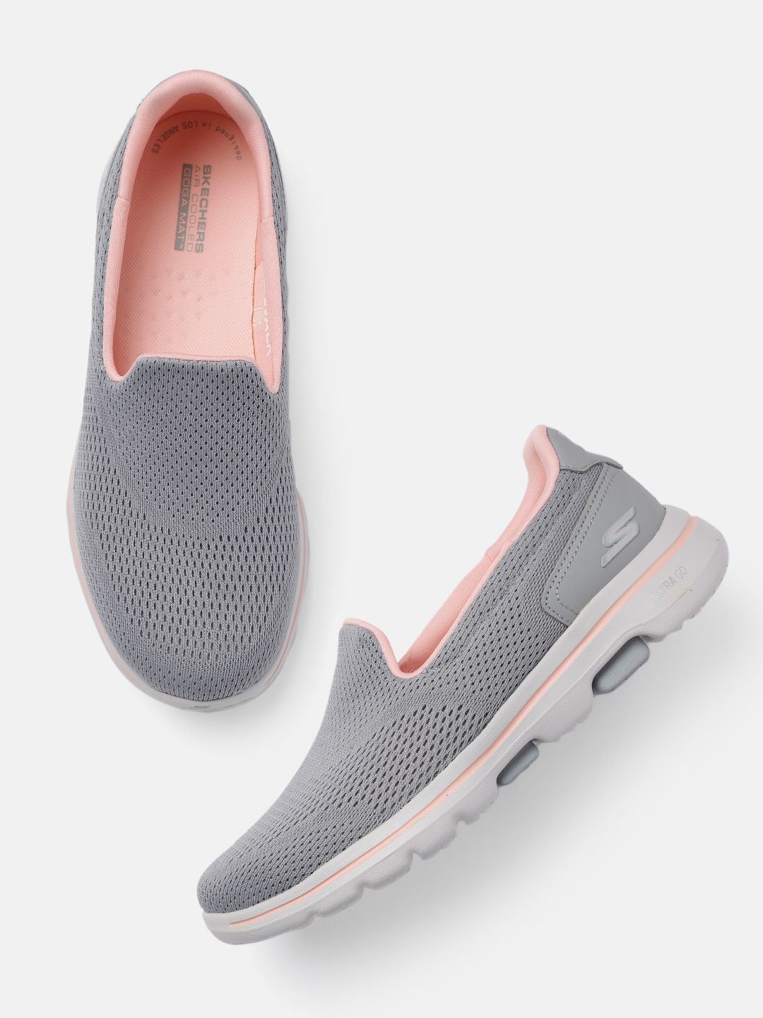 Skechers Women Grey GO WALK 5 - OCEAN SPARKLE Shoes Price in India