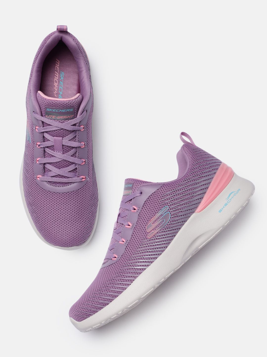 Skechers Women Mauve Textured AIR DYNAMIGHT-LUMINOSIT Sneakers Price in India