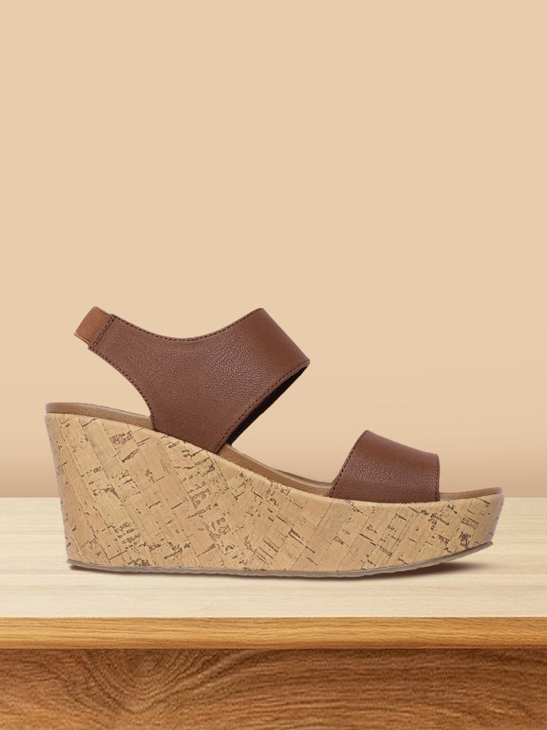 Skechers Brown Solid Wedge Heels