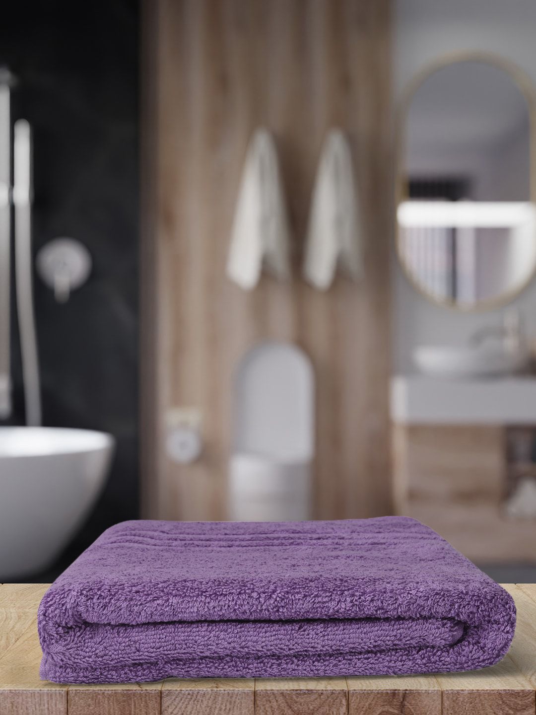 Monte Carlo Voilet Cotton 650 GSM Bath Towel Price in India