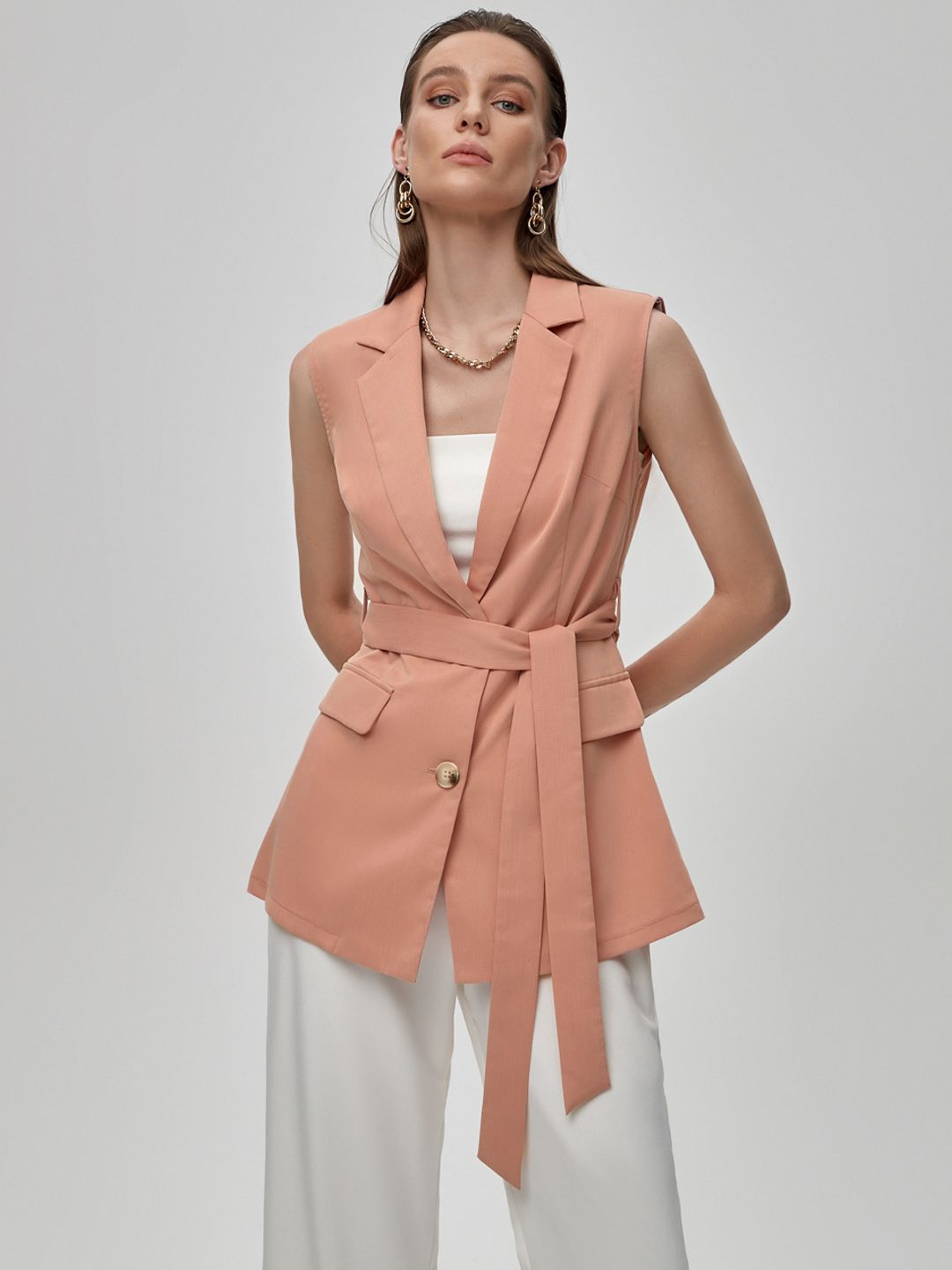 URBANIC Women Pink Solid Single Breasted Regular Fit Blazers Price in India