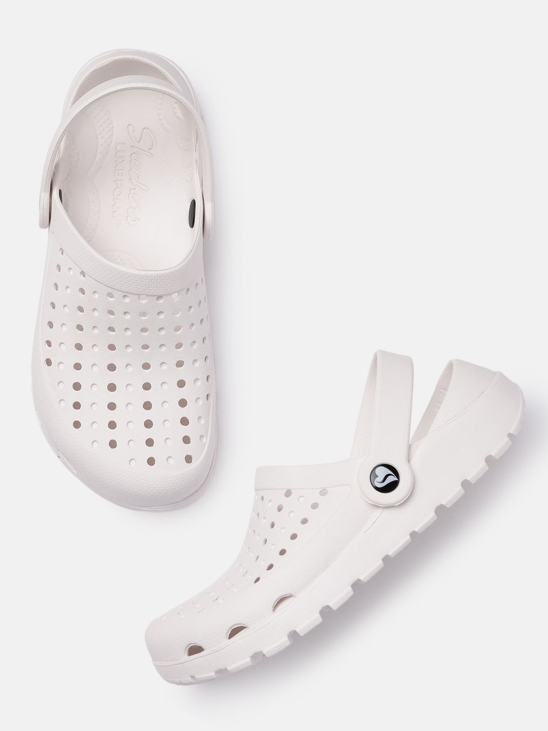 Skechers Women White Footsteps Transcend Clogs