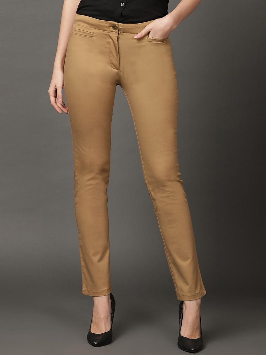 Lakshita Women Beige Comfort Trousers Price in India