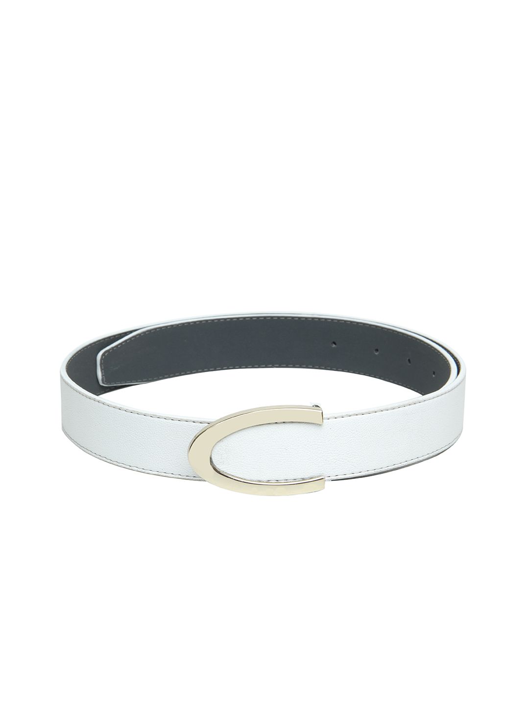 Calvadoss Women White Textured PU Casual Belt Price in India