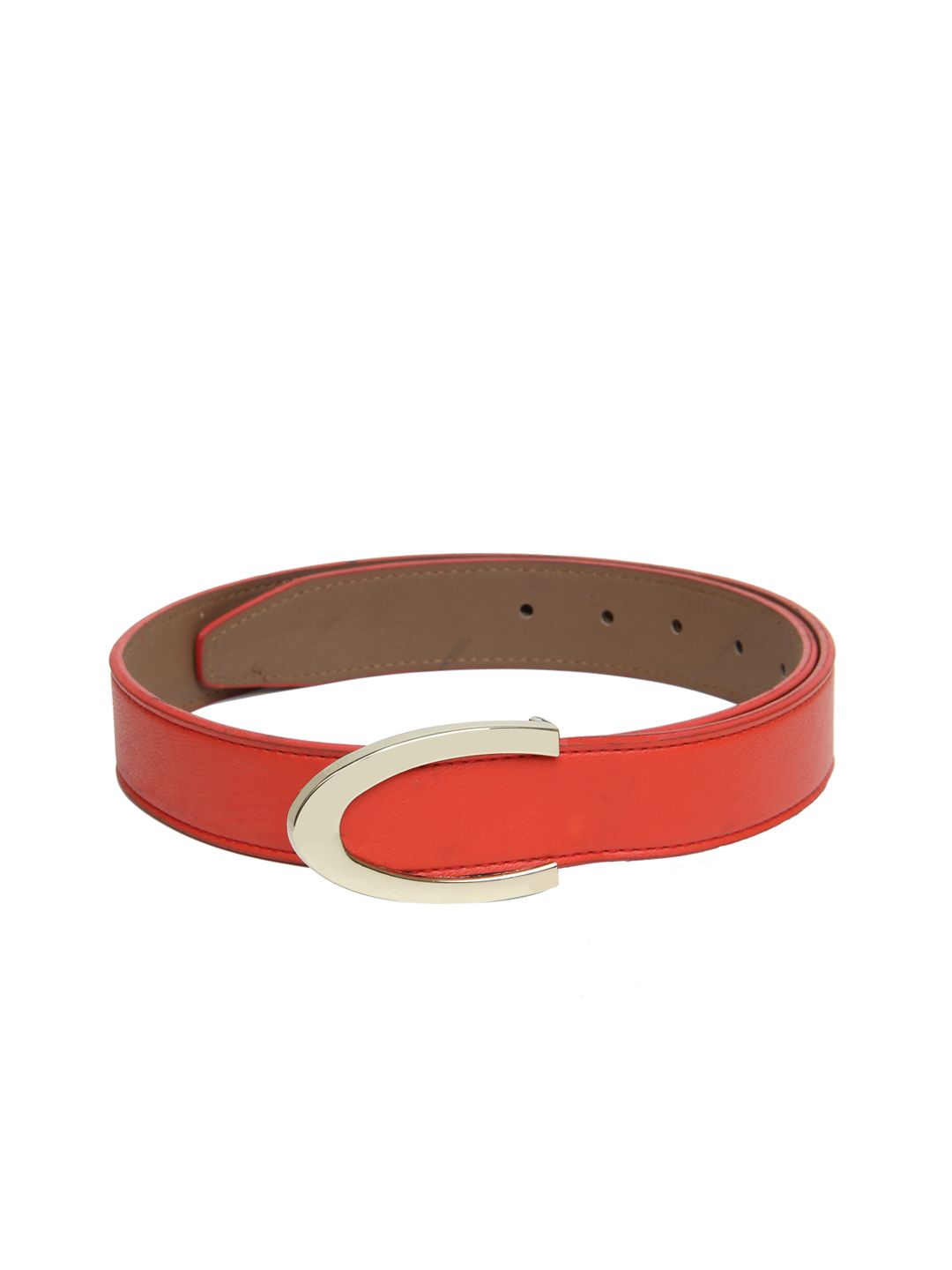 Calvadoss Women Red PU Semi Casual Belts Price in India