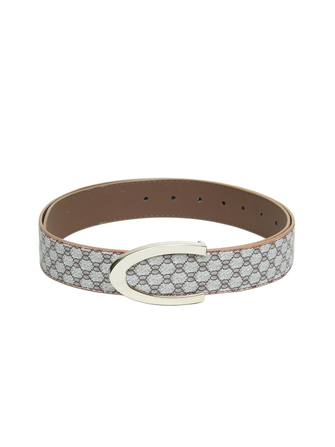 Calvadoss Women Grey Printed PU Belt Price in India