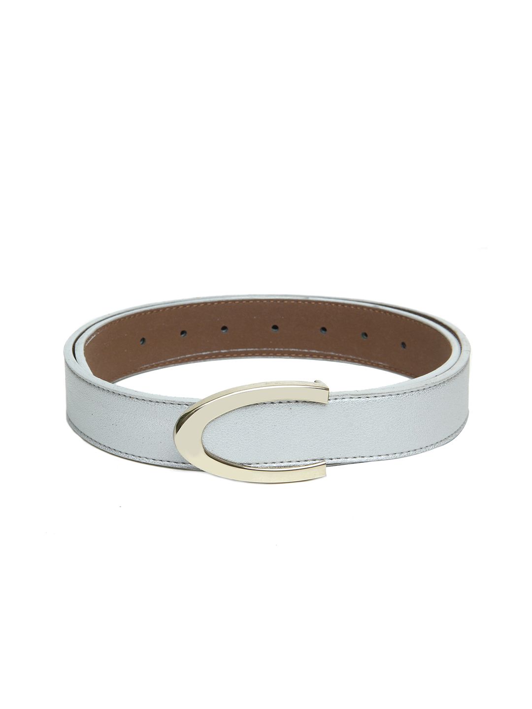 Calvadoss Women Silver-Toned Solid Belt Price in India