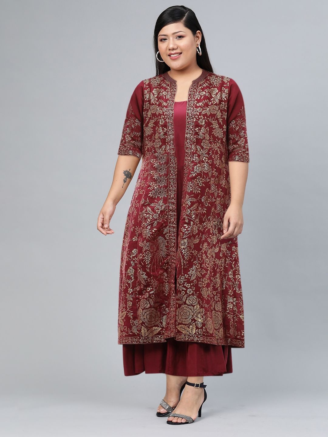 Buy Biba Purple Ethnic Motifs Maxi Dress - Dresses for Women 18911776 |  Myntra