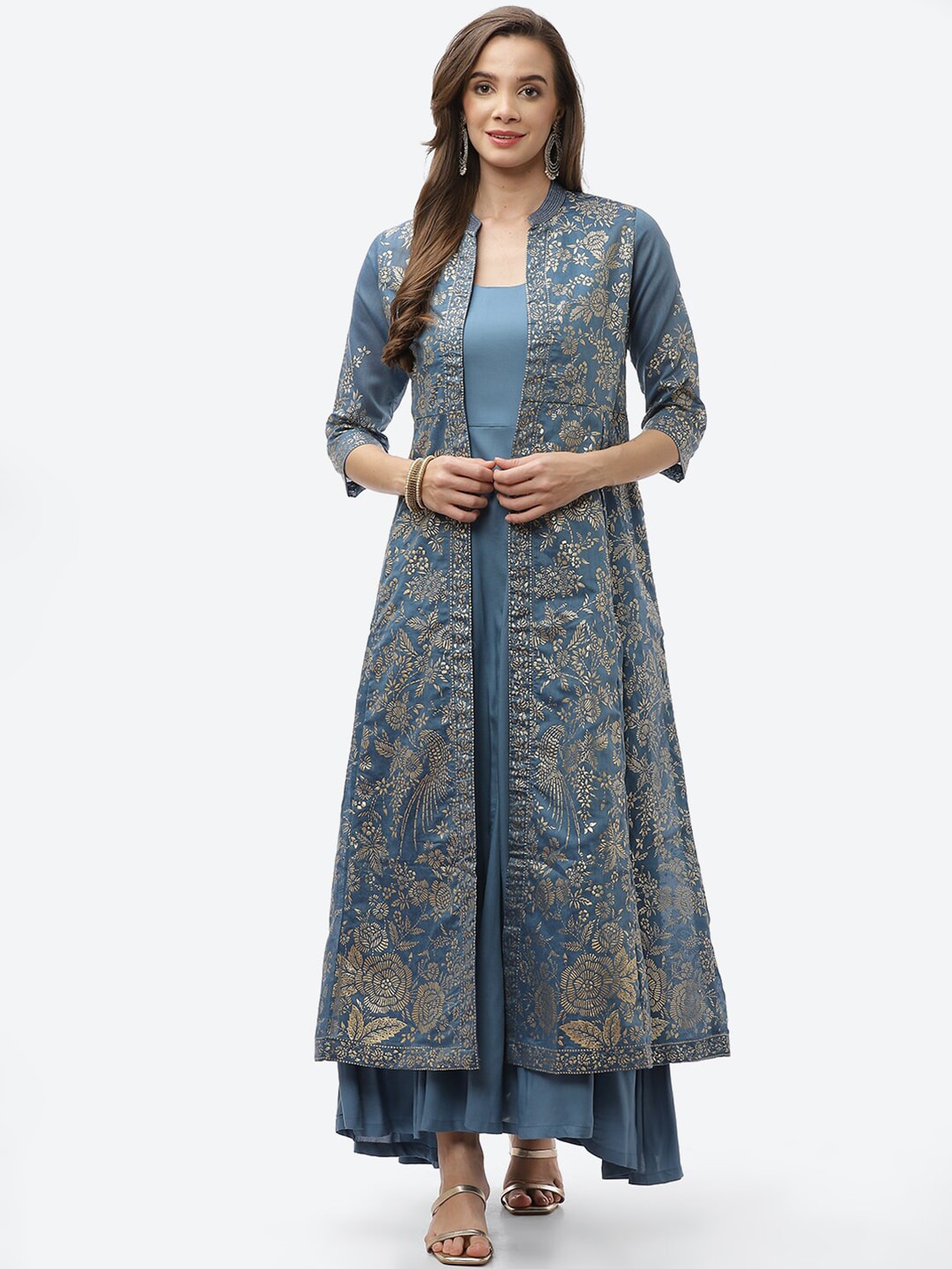 Biba Women Blue Maxi Dress Price in India
