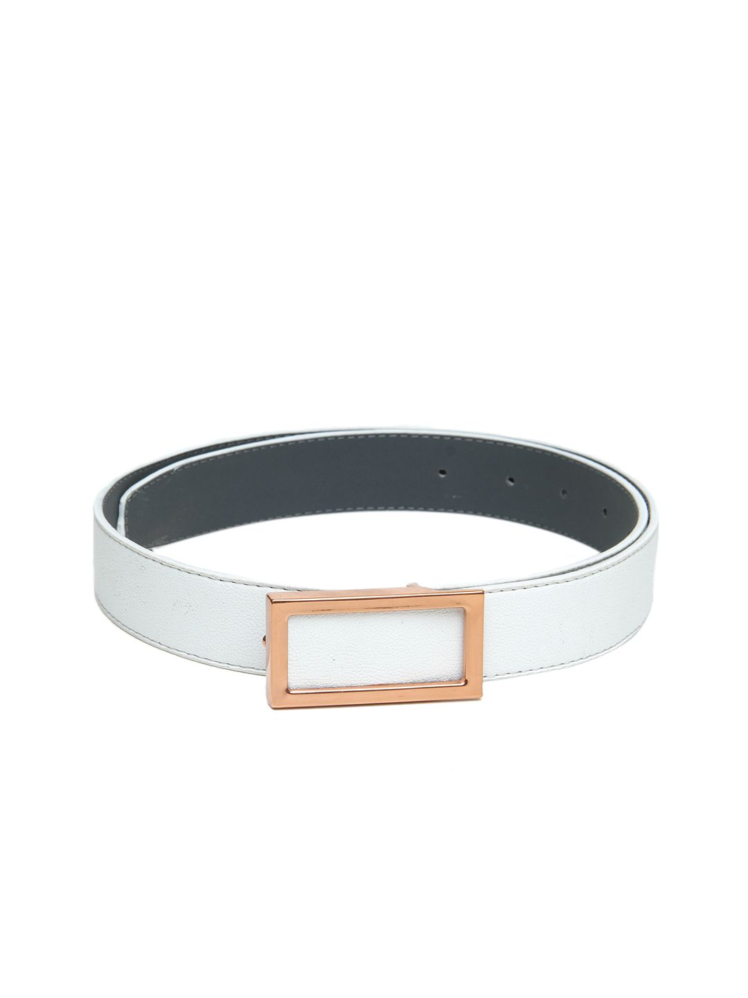 Calvadoss Women White Textured PU Belt Price in India