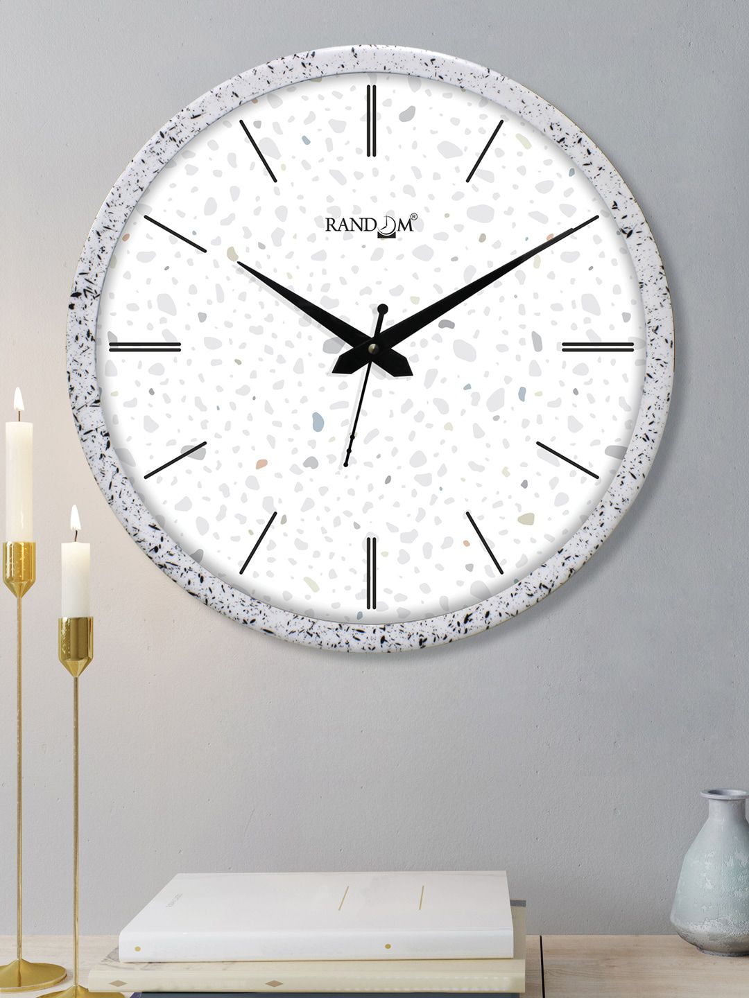 RANDOM White Mosaic-Pattern Clock Price in India