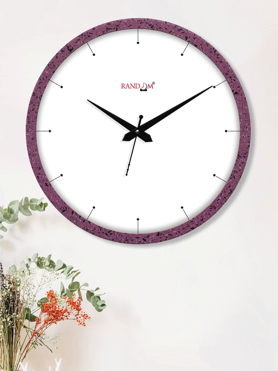 RANDOM Unisex White Plastic Wall Clock Price in India