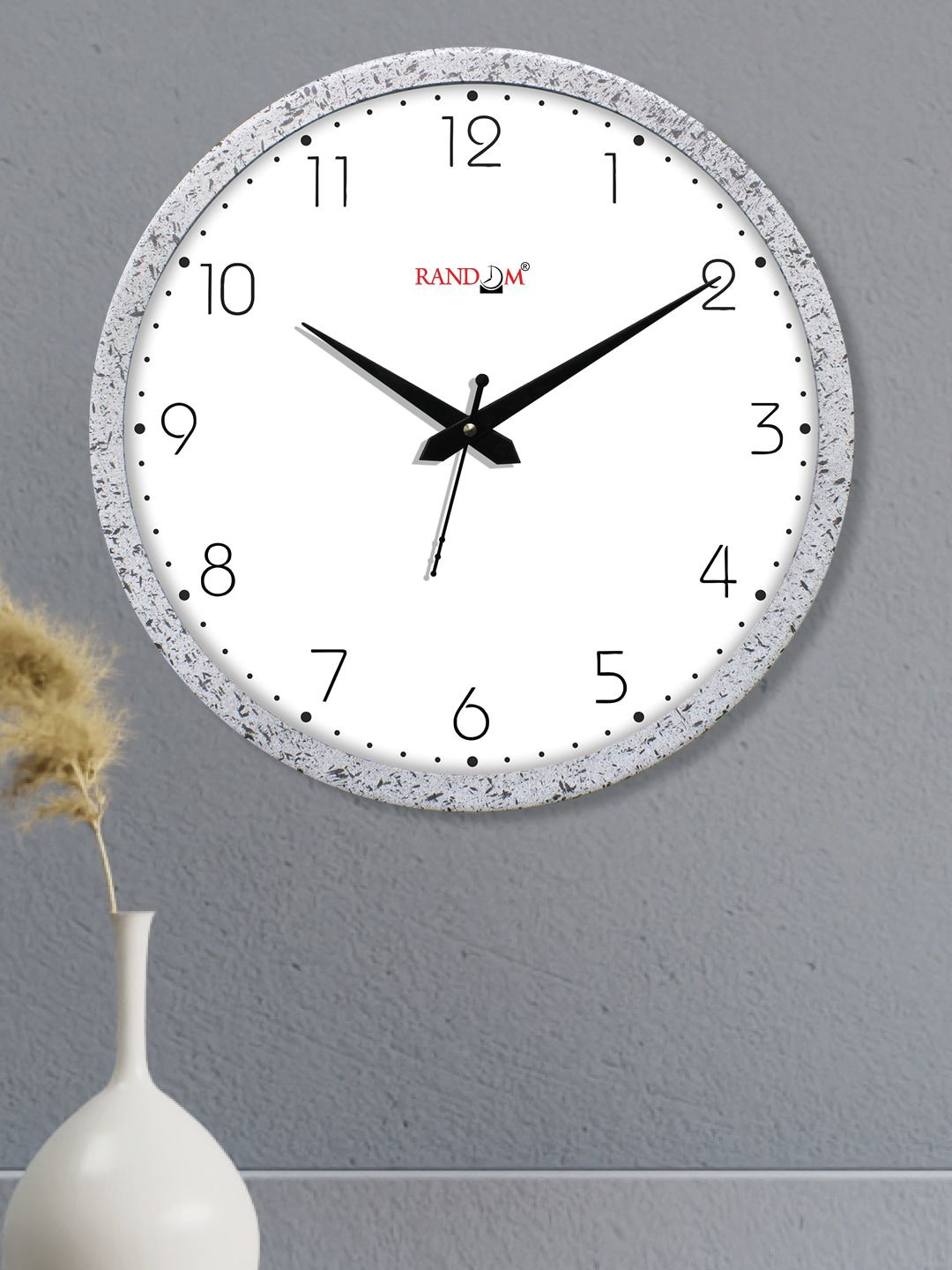 RANDOM 12- inch Joker Plastic Wall Clock With Glass (Quartz Movement,Grey Frame) Price in India