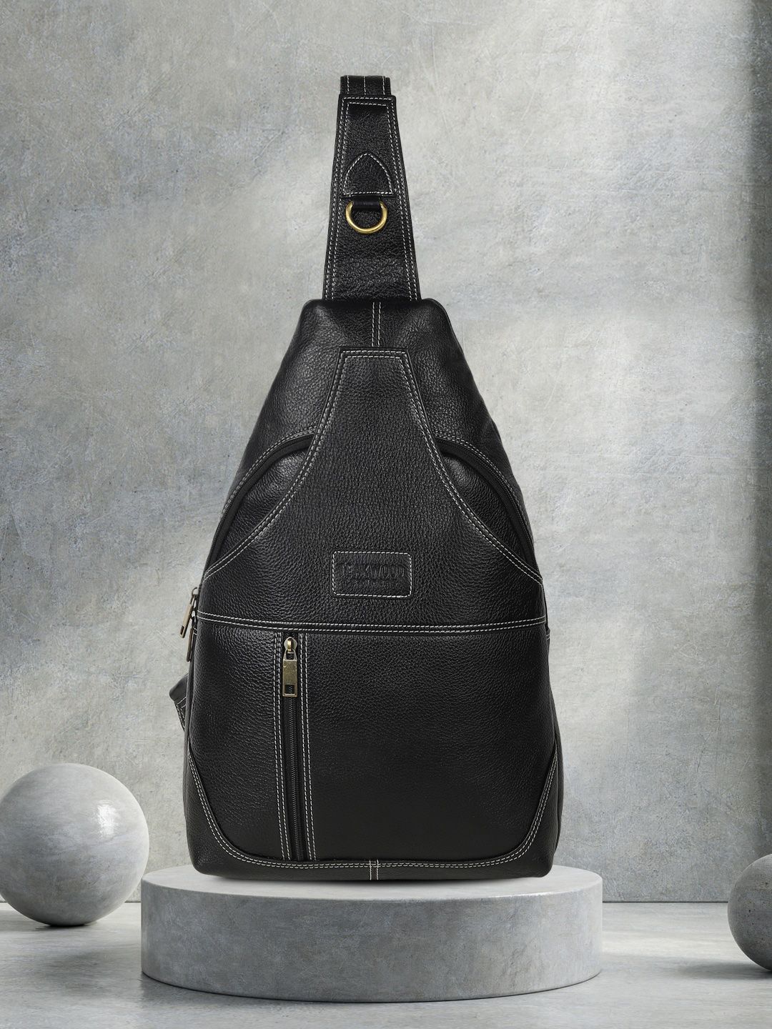 Teakwood Leathers Black Backpacks Price in India