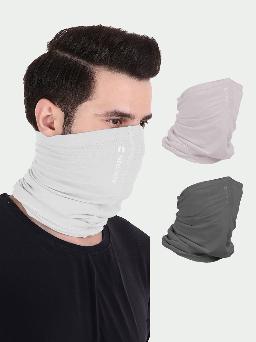 FREECULTR Unisex Pack of 3 Anti Microbial Multipurpose Bamboo Bandana